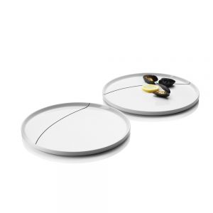 menu Black Contour - runder Teller - 2er Set