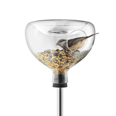eva solo Glasfutterhaus mit Vogelbad