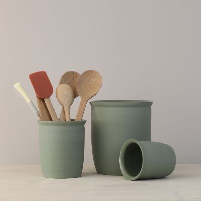 Knabstrup Keramik Einmachglas - olive